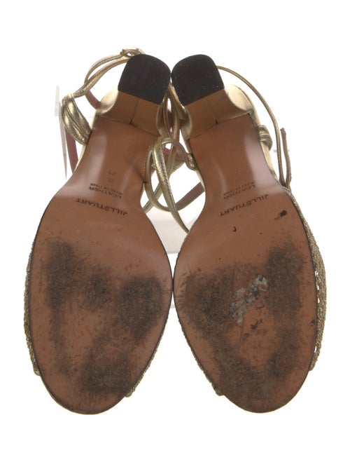 Jill Stuart Leather Animal Print Sandals