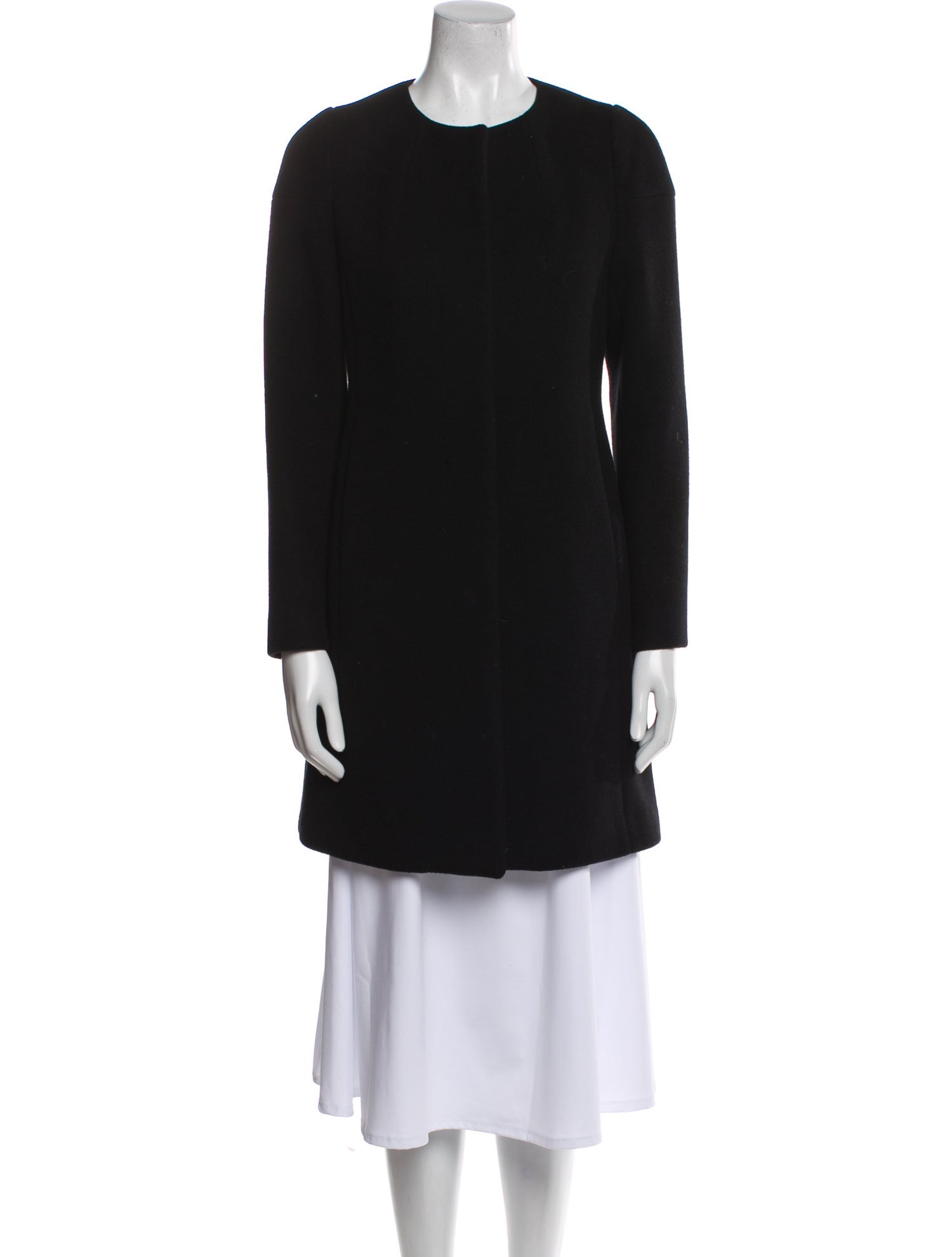 Jill Stuart Wool Faux Fur Coat