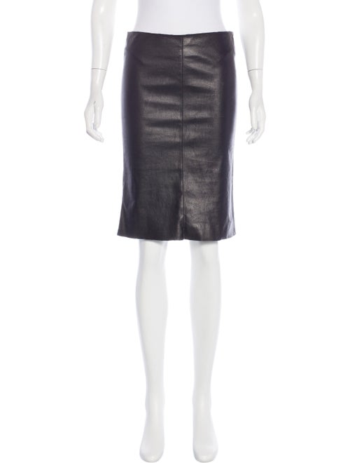 Jitrois Leather Pencil Skirt Black
