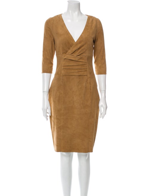 Jitrois Leather Knee-Length Dress
