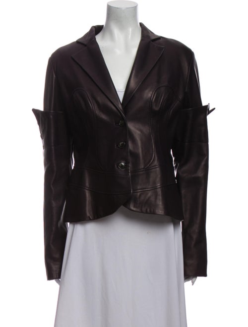 Jitrois Leather Blazer Purple
