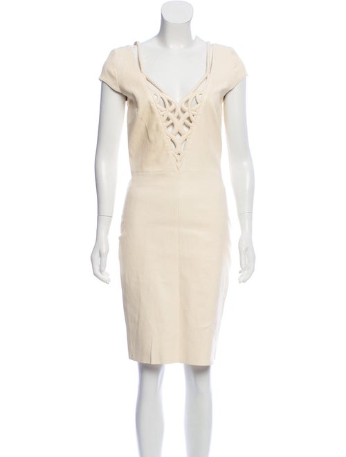 Jitrois Knee-Length Leather Dress
