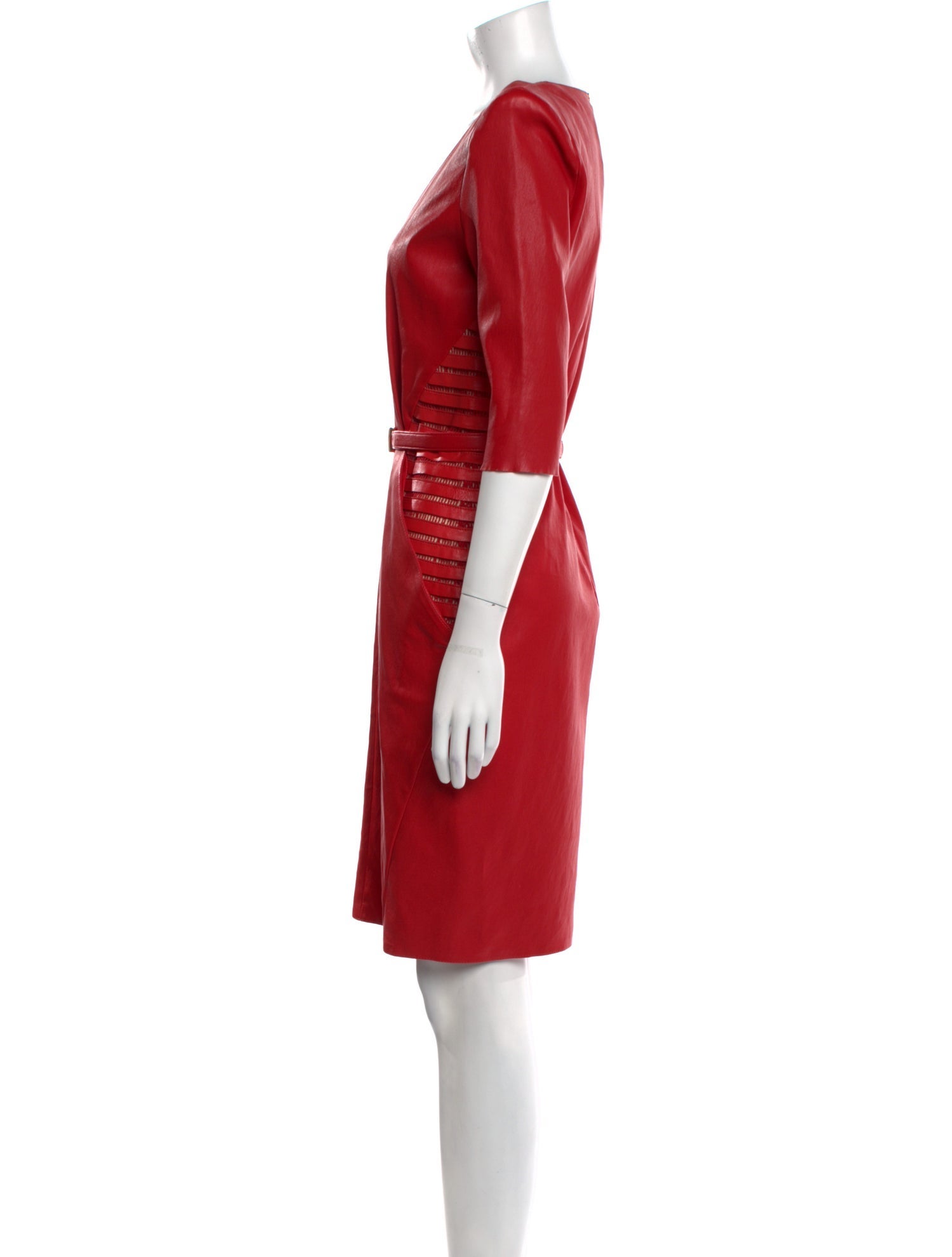 Jitrois Lambskin Knee-Length Dress
