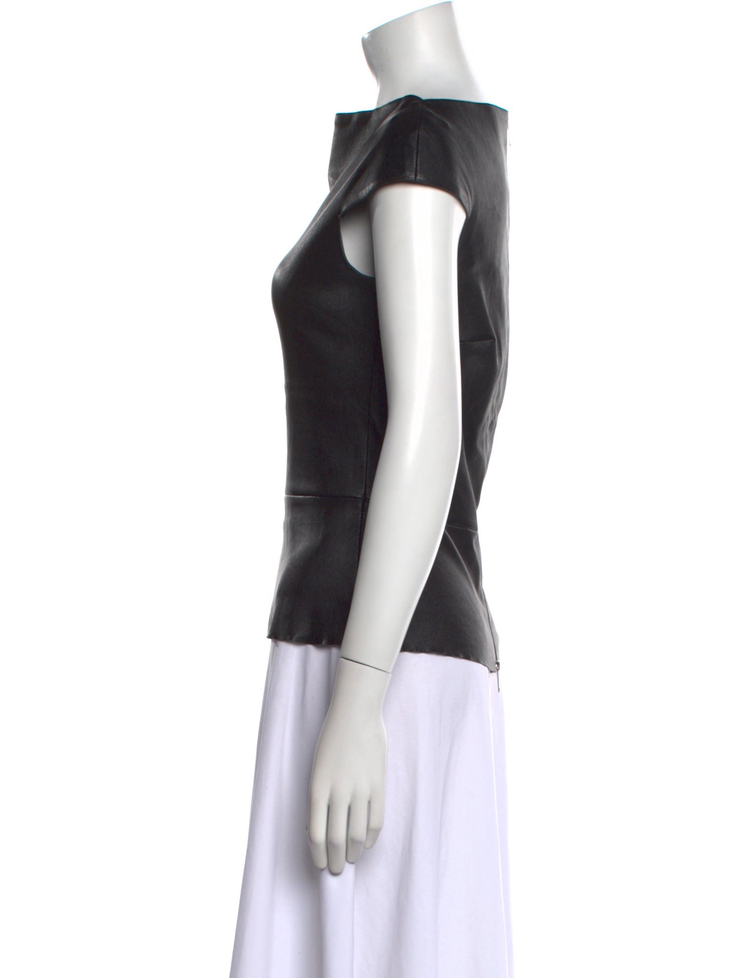 Jitrois Lambskin Bateau Neckline Top