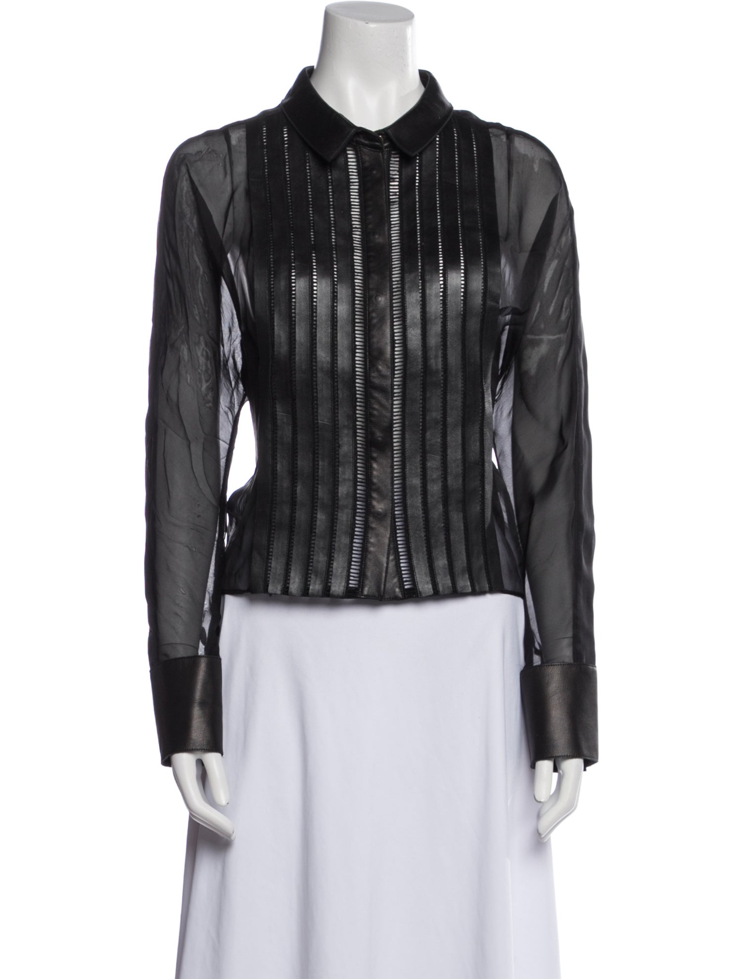 Jitrois Silk Long Sleeve Button-Up Top