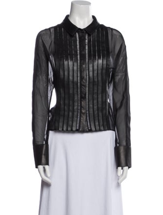 Jitrois Silk Long Sleeve Button-Up Top