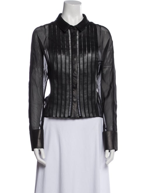 Jitrois Silk Long Sleeve Button-Up Top