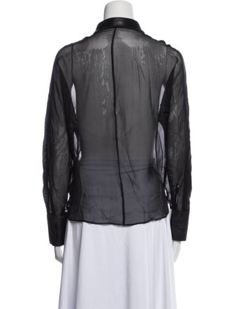 Jitrois Silk Long Sleeve Button-Up Top