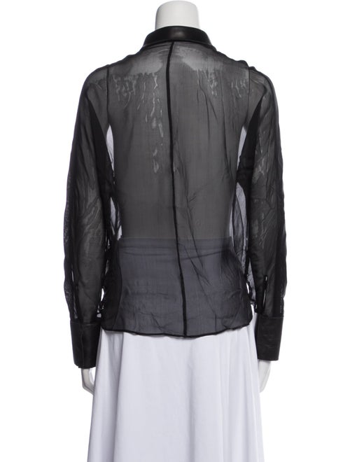 Jitrois Silk Long Sleeve Button-Up Top