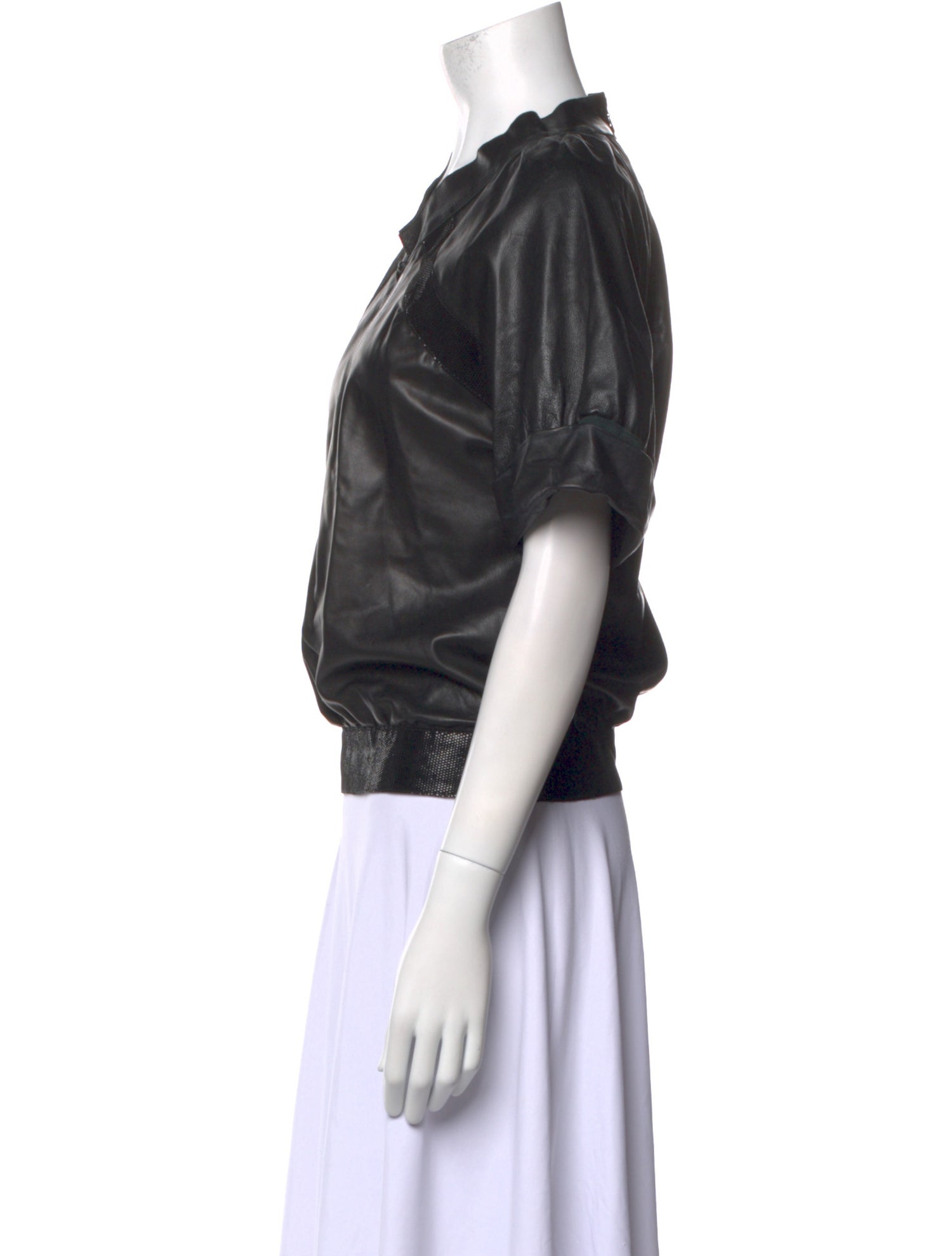 Jitrois V-Neck Short Sleeve Blouse