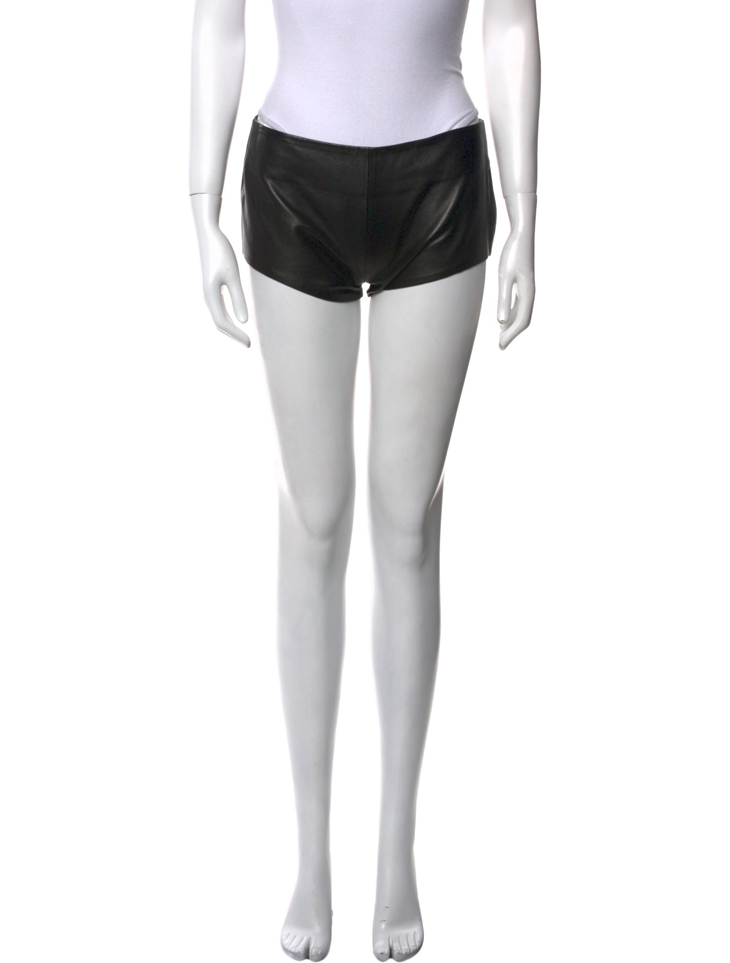 Jitrois Leather Mini Shorts