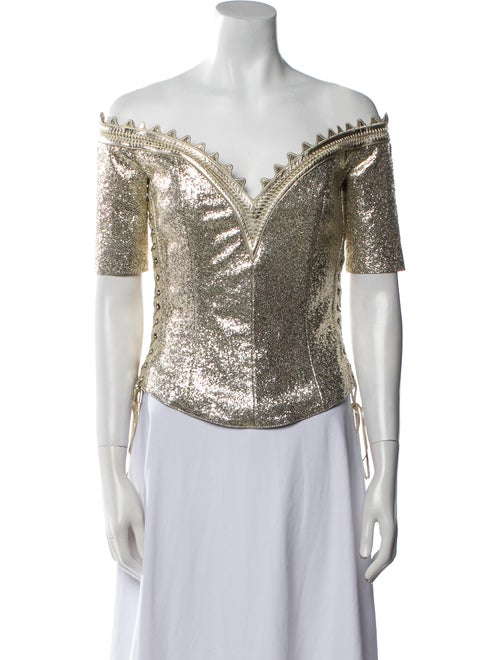 Jitrois Late 2000's - Early 2010's Leather Top