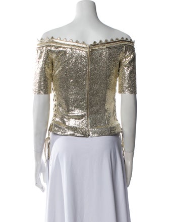 Jitrois Late 2000's - Early 2010's Leather Top