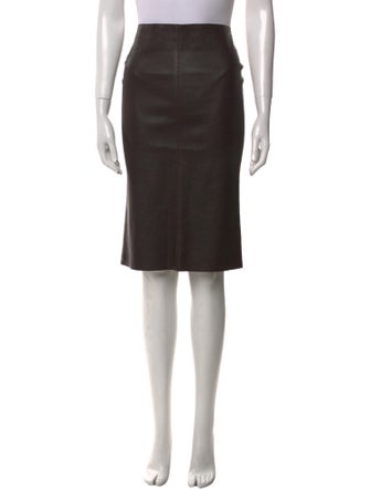 Jitrois Leather Knee-Length Skirt