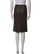 Jitrois Leather Knee-Length Skirt