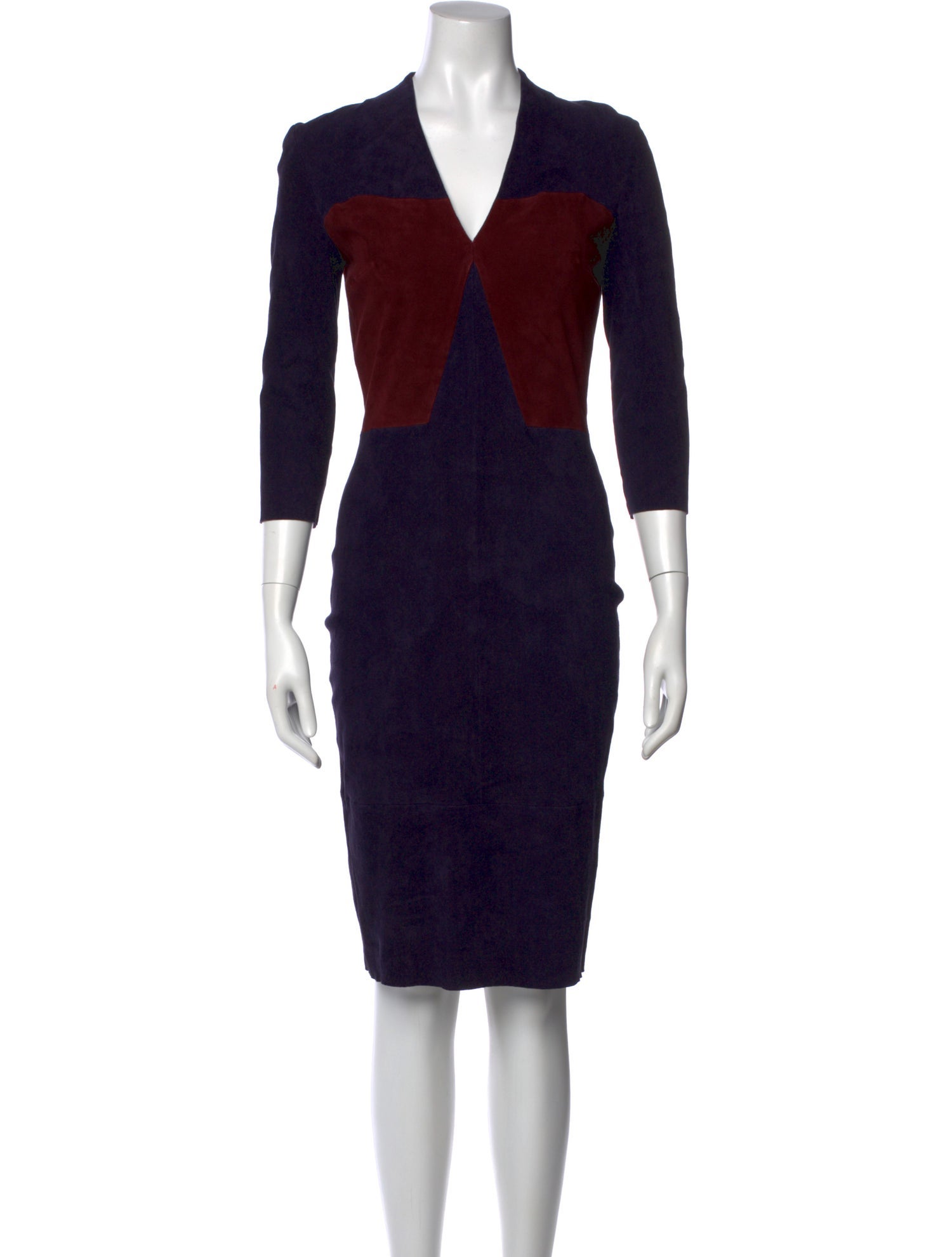 Jitrois Colorblock Pattern Midi Length Dress