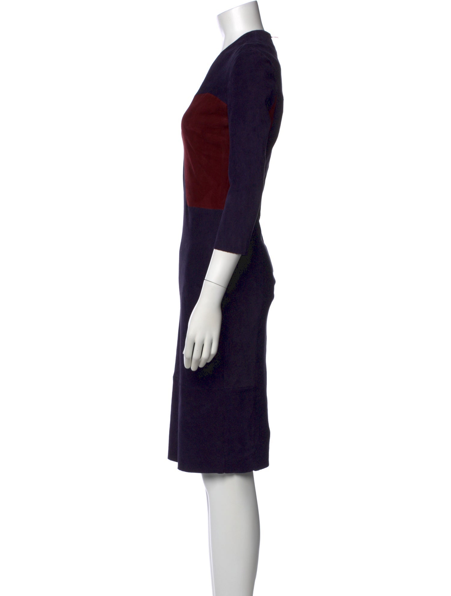 Jitrois Colorblock Pattern Midi Length Dress