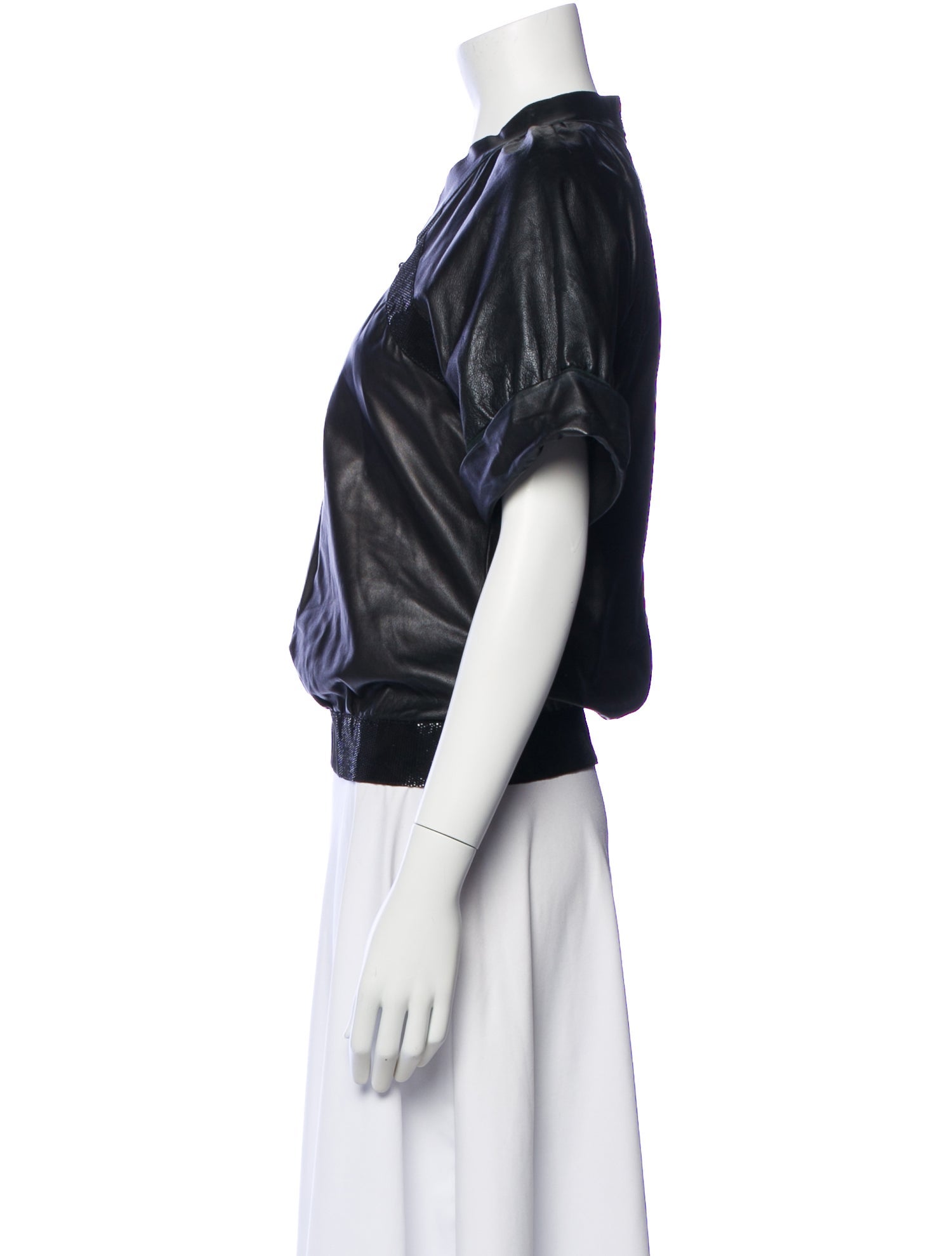 Jitrois Leather Asymmetrical Top