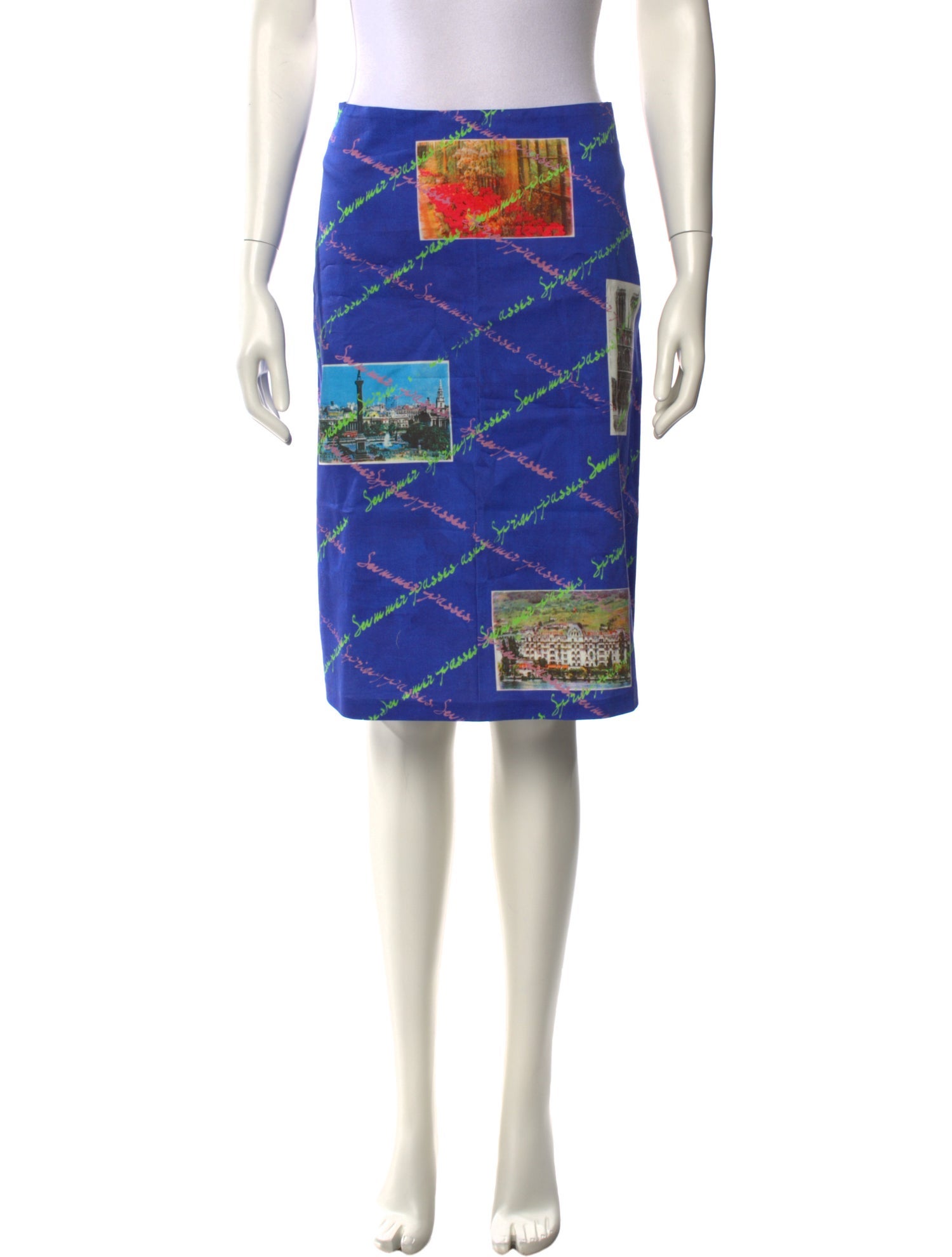 Hades Wool Printed Knee-Length Skirt