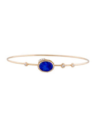 Jamie Joseph 14K Opal & Diamond Station Bangle