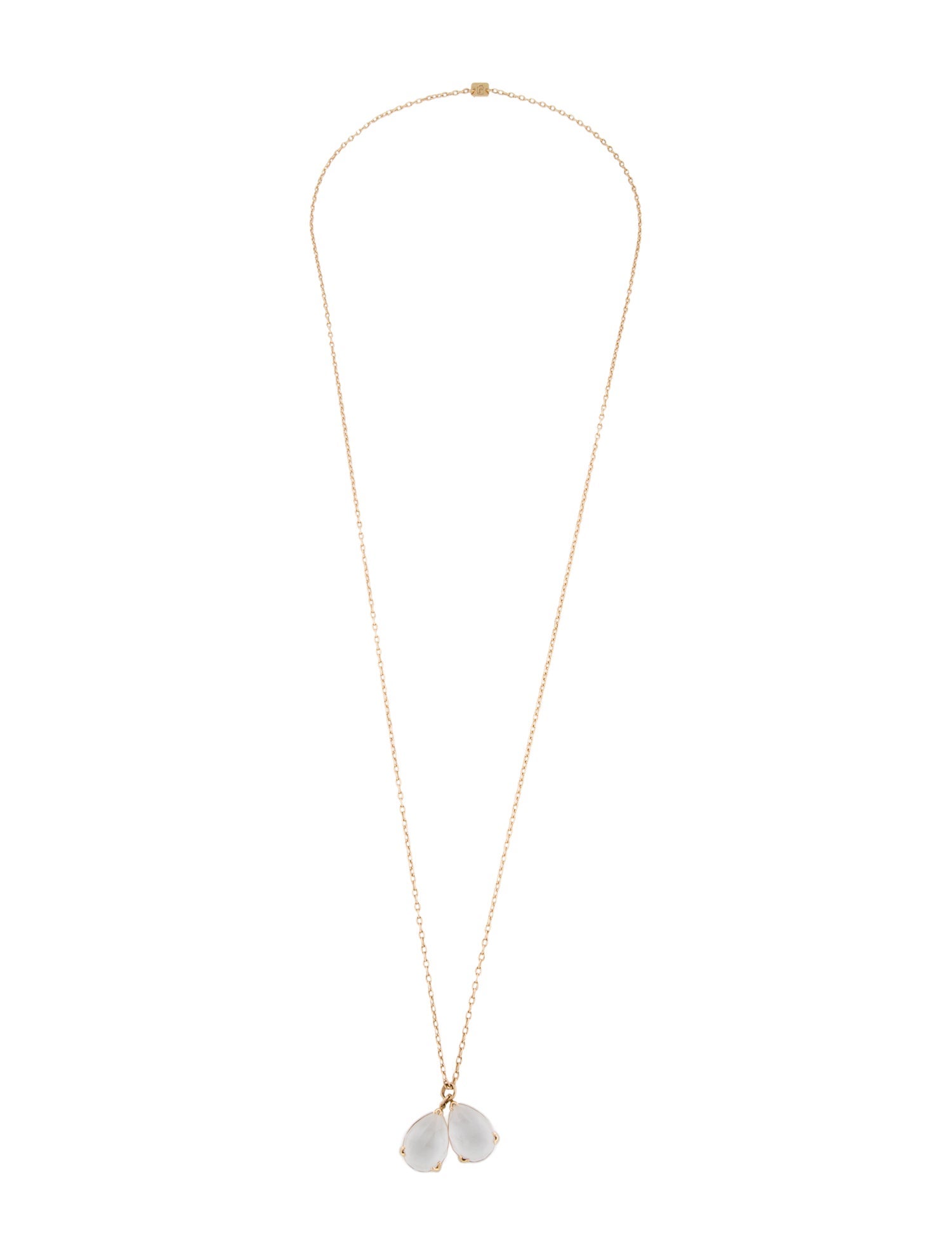 Jamie Joseph 14K Quartz Teardrop Locket Pendant Necklace