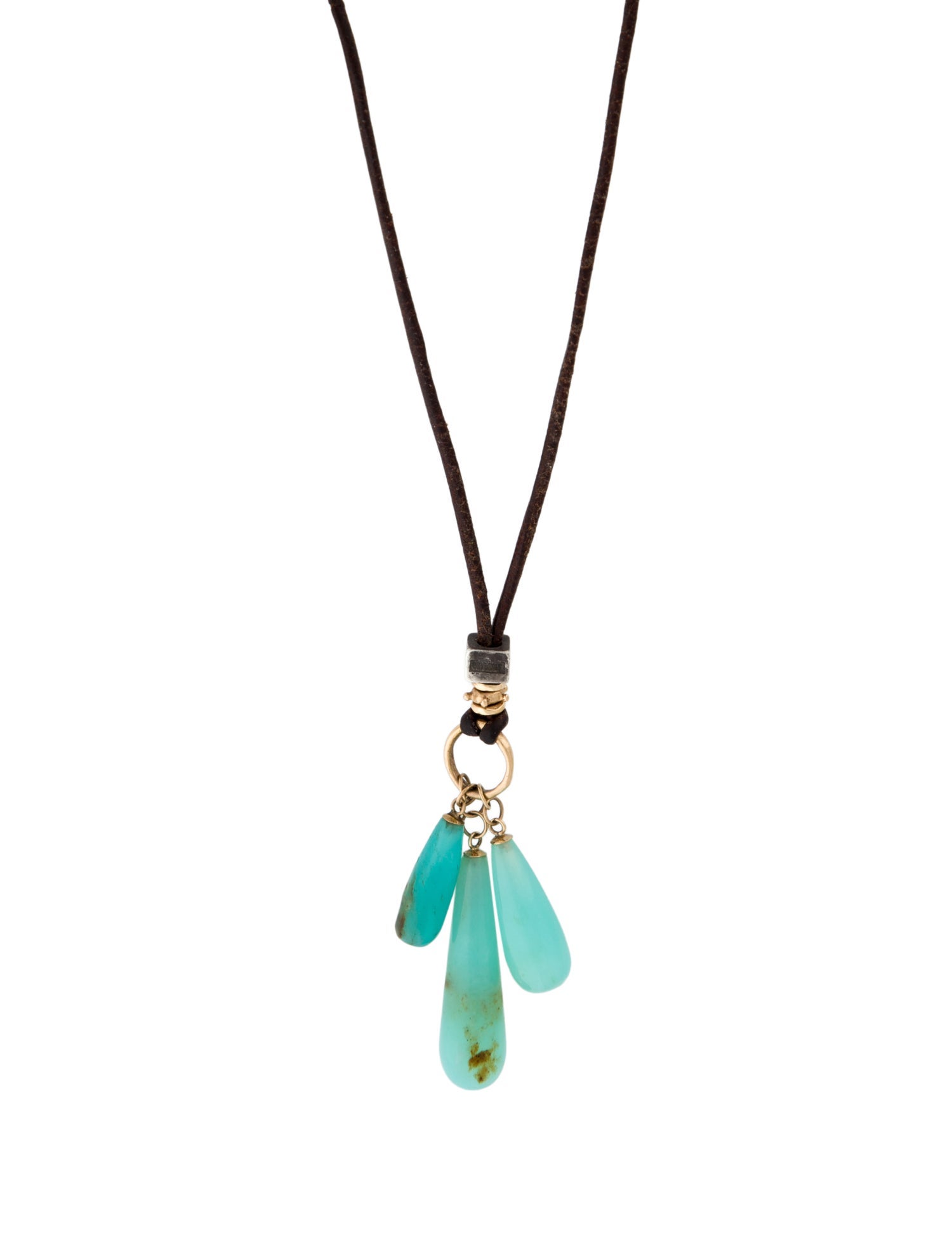 Jamie Joseph Blue Opal Pendant Necklace