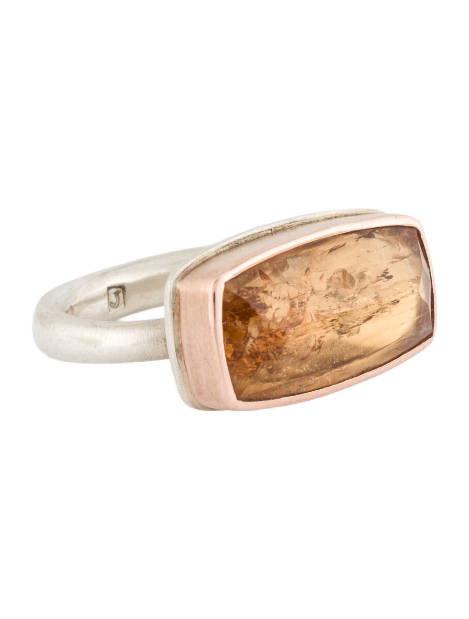 Jamie Joseph Two-Tone Topaz East West Cocktail Ring
