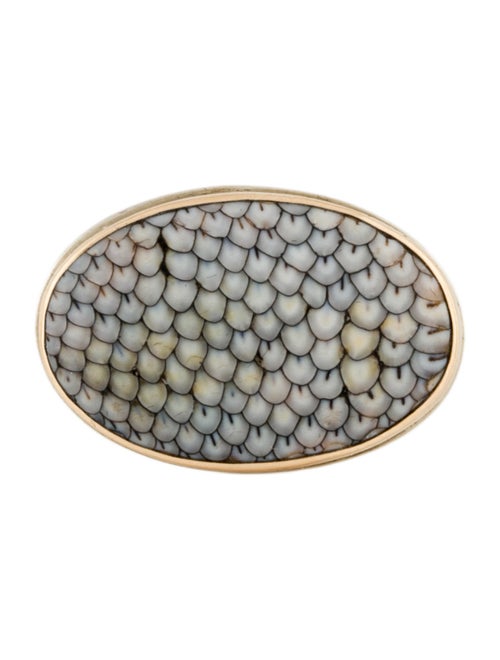 Jamie Joseph Two-Tone Snakeskin Agate Ring