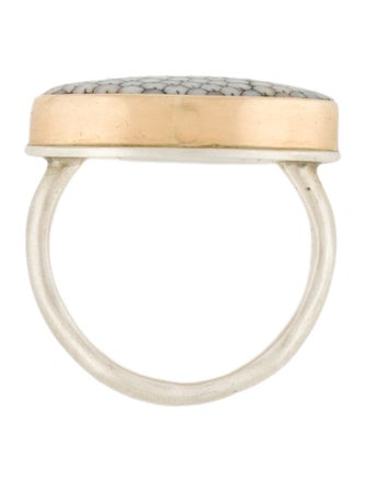 Jamie Joseph Two-Tone Snakeskin Agate Ring