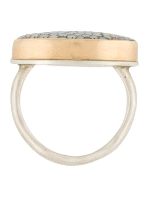 Jamie Joseph Two-Tone Snakeskin Agate Ring