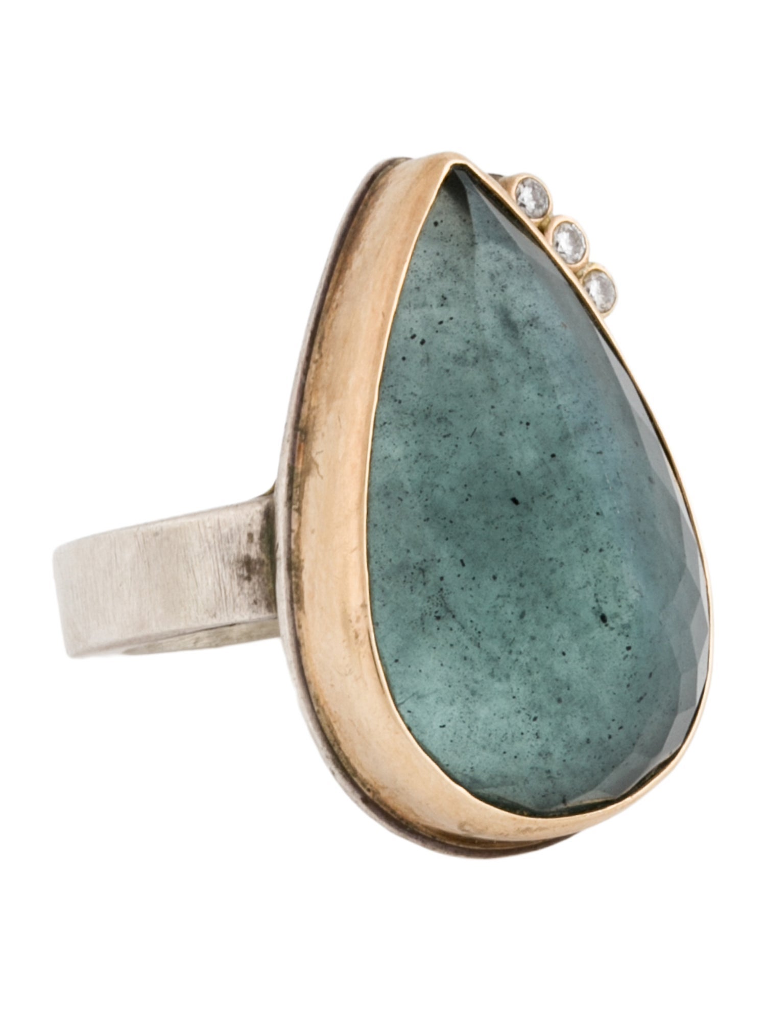 Jamie Joseph Aquamarine & Diamond Cocktail Ring