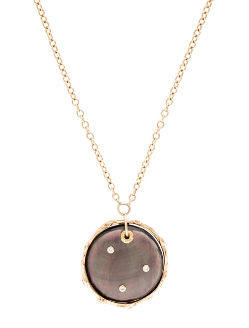 Jamie Joseph 14K Mother of Pearl & Diamond Pendant Necklace