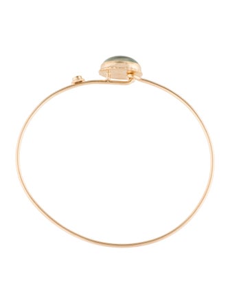 Jamie Joseph 14K Prehnite & Diamond Bangle Bracelet
