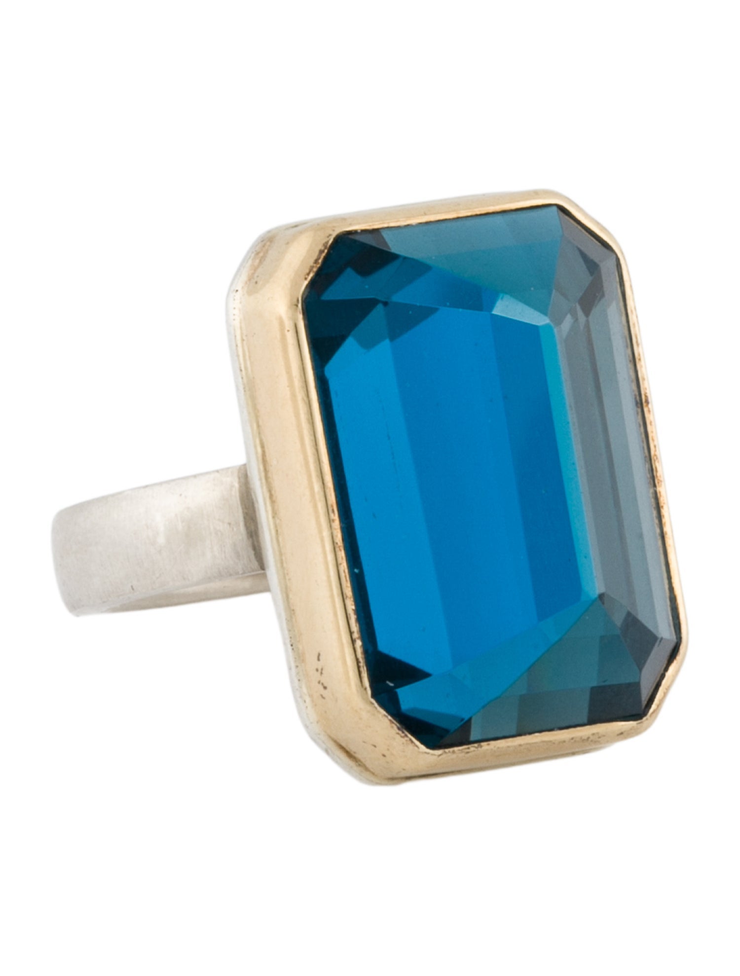 Jamie Joseph Topaz Rectangular Cocktail Ring