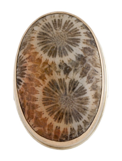 Jamie Joseph Fossil Coral Cocktail Ring