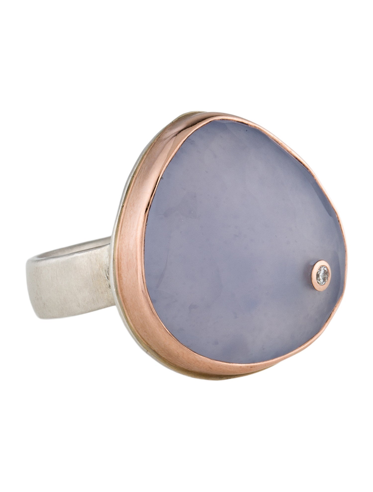 Jamie Joseph Chalcedony & Diamond Cocktail Ring