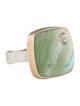 Jamie Joseph Fossilized Opalized Wood & Diamond Cocktail Ring
