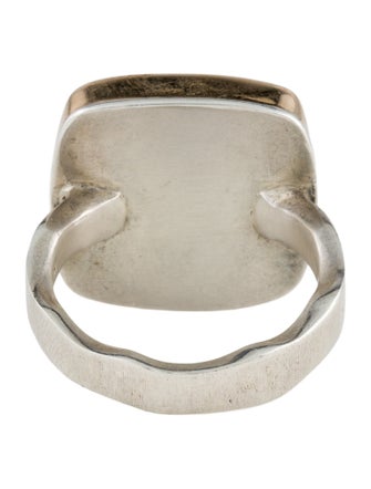 Jamie Joseph Fossilized Opalized Wood & Diamond Cocktail Ring