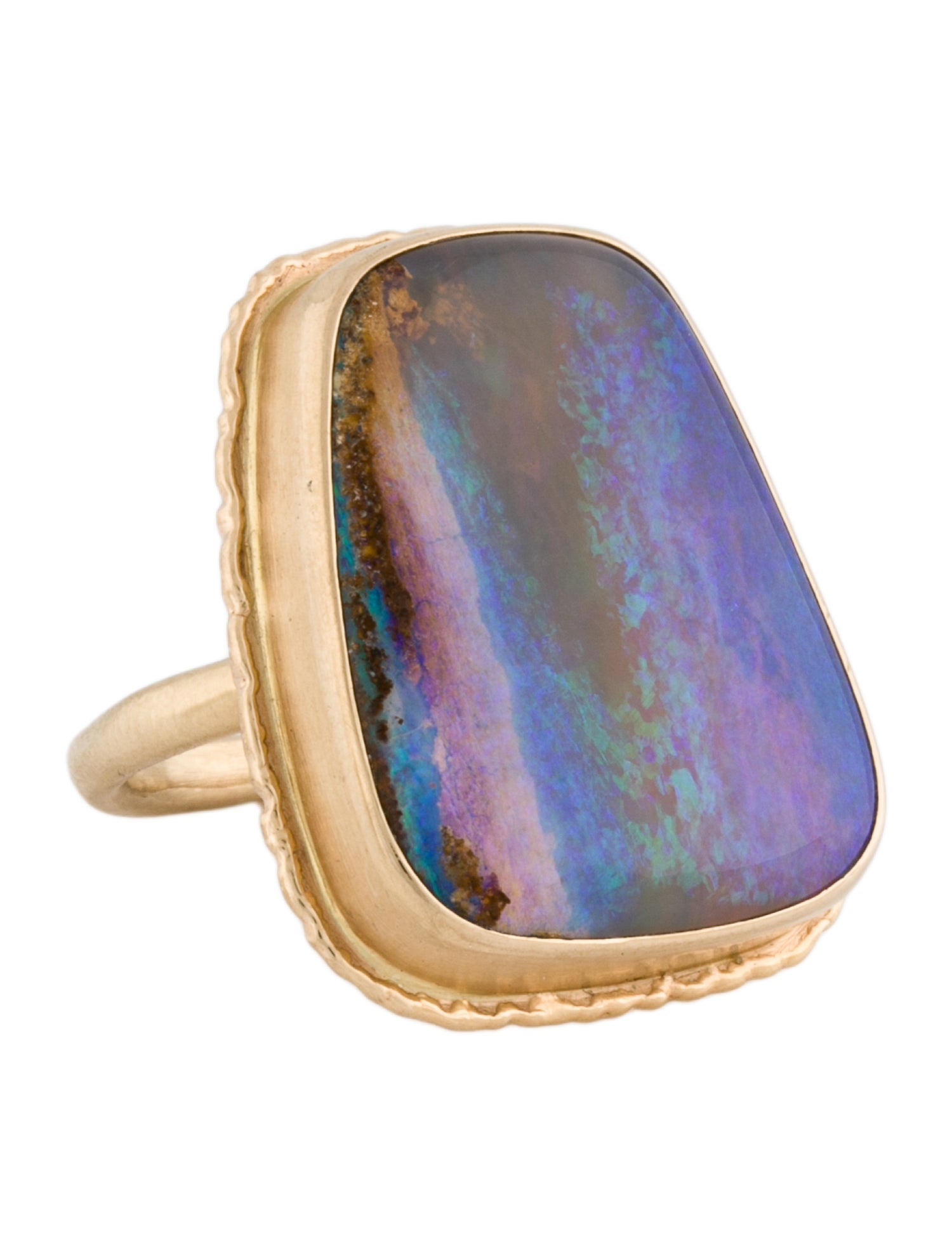 Jamie Joseph 14K Boulder Opal Cocktail Ring