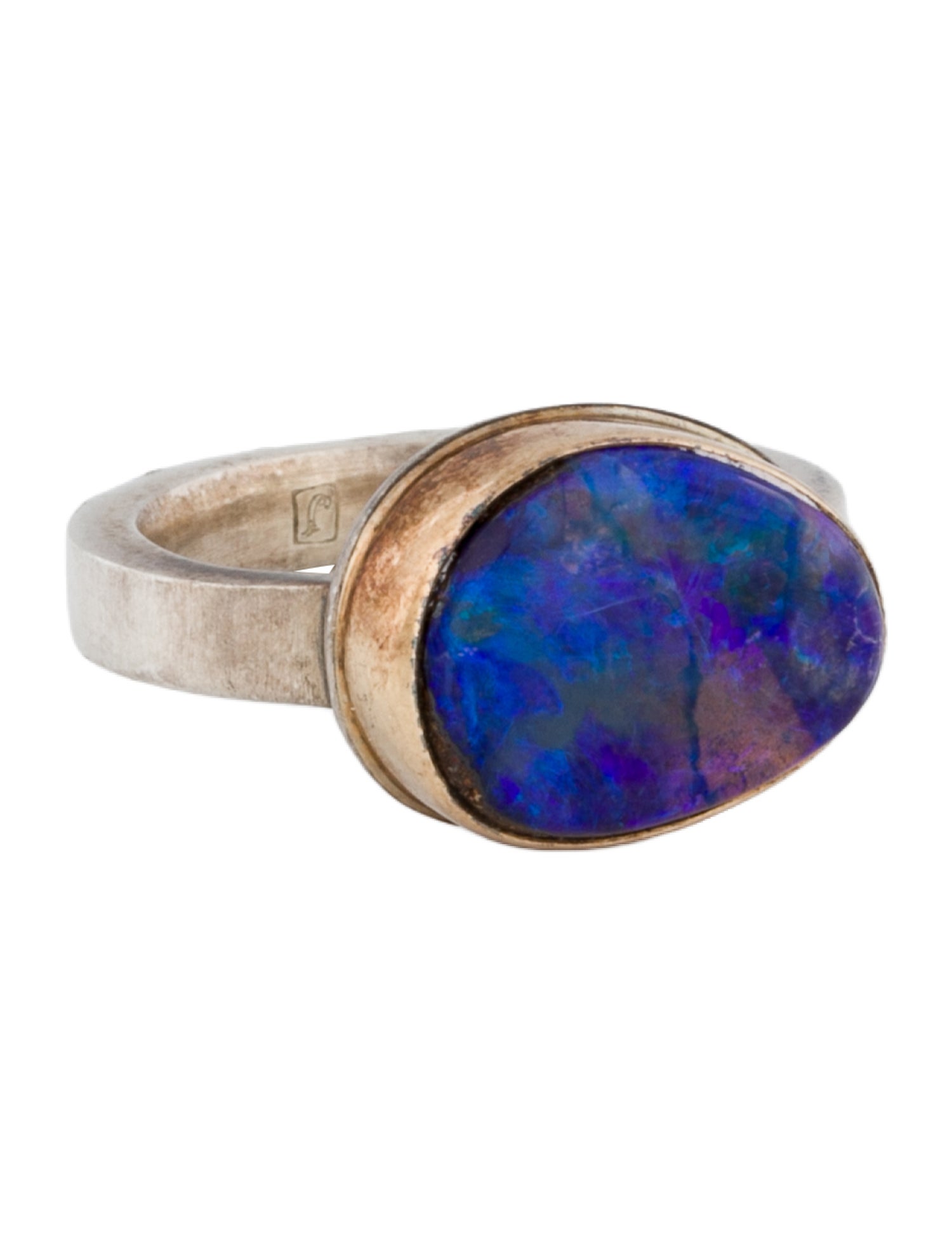 Jamie Joseph Two-Tone Boulder Opal Cocktail Ring