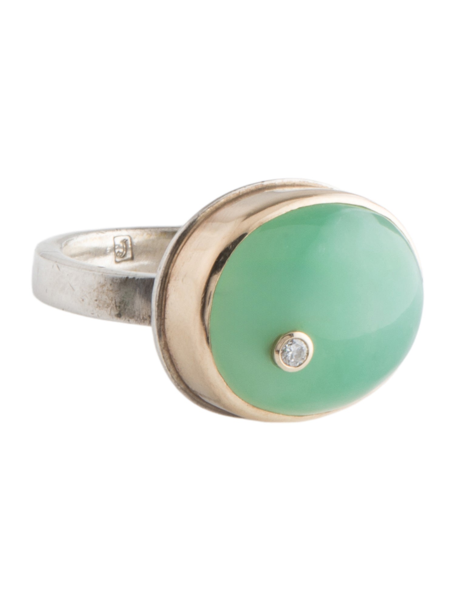 Jamie Joseph Two-Tone Chrysoprase & Diamond Cocktail Ring