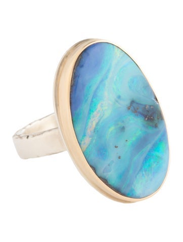 Pre-owned Jamie Joseph Opal Cocktail Ring In Multicolor