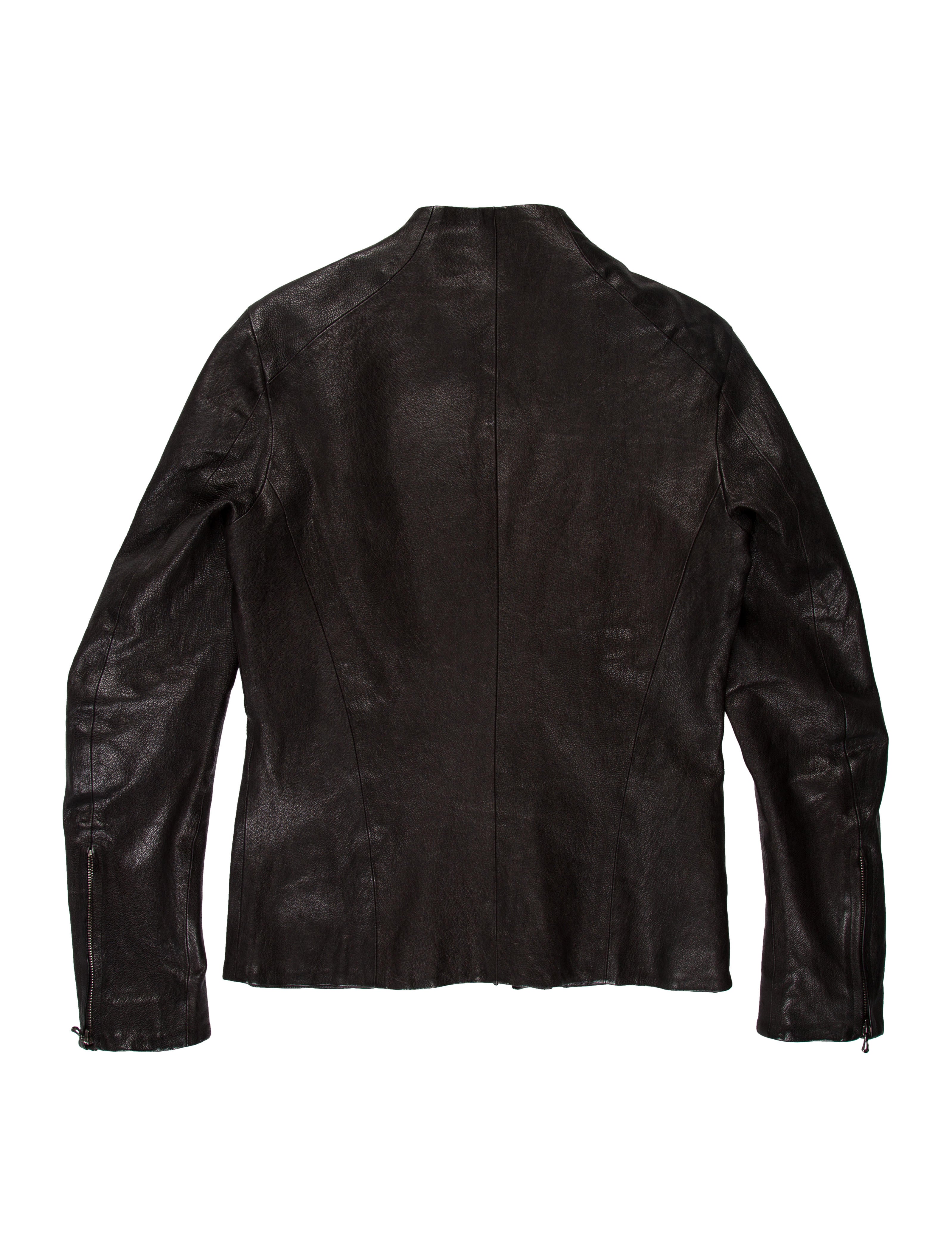 Julius Dual Zip Leather Fencing Jacket - Black Outerwear, Clothing