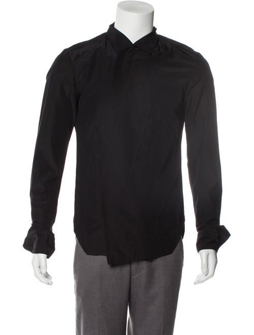 Julius Linen-Blend Asymmetrical Shirt black