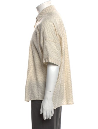 Jan-Jan Van Essche Striped Three-Quarter Sleeve Shirt