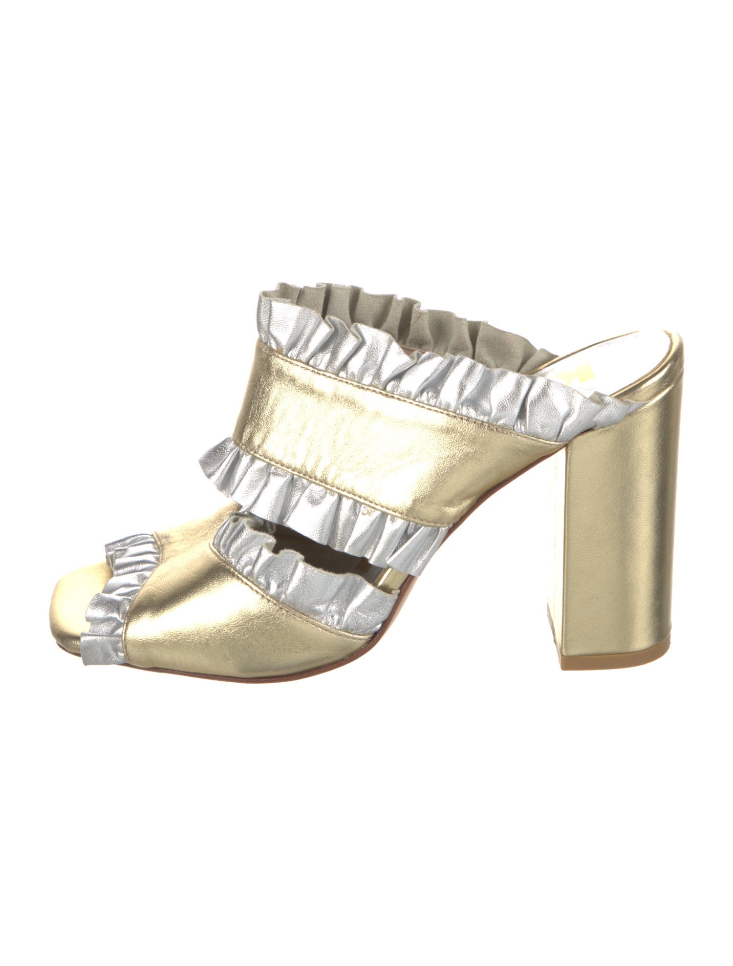 Kalda Leather Printed Slides