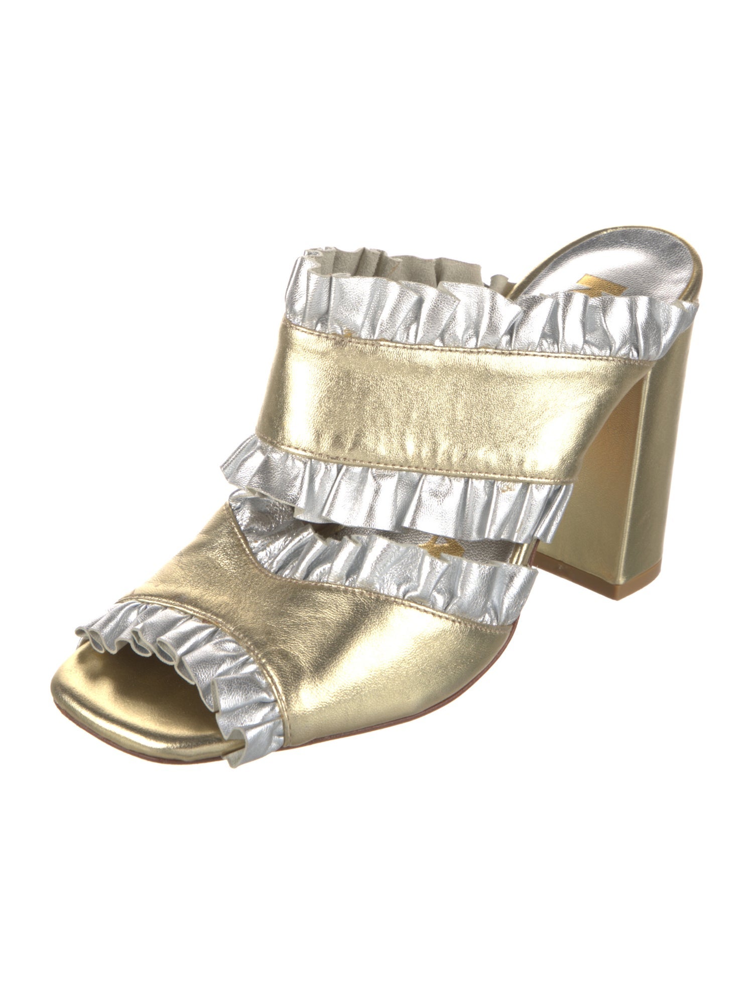 Kalda Leather Printed Slides