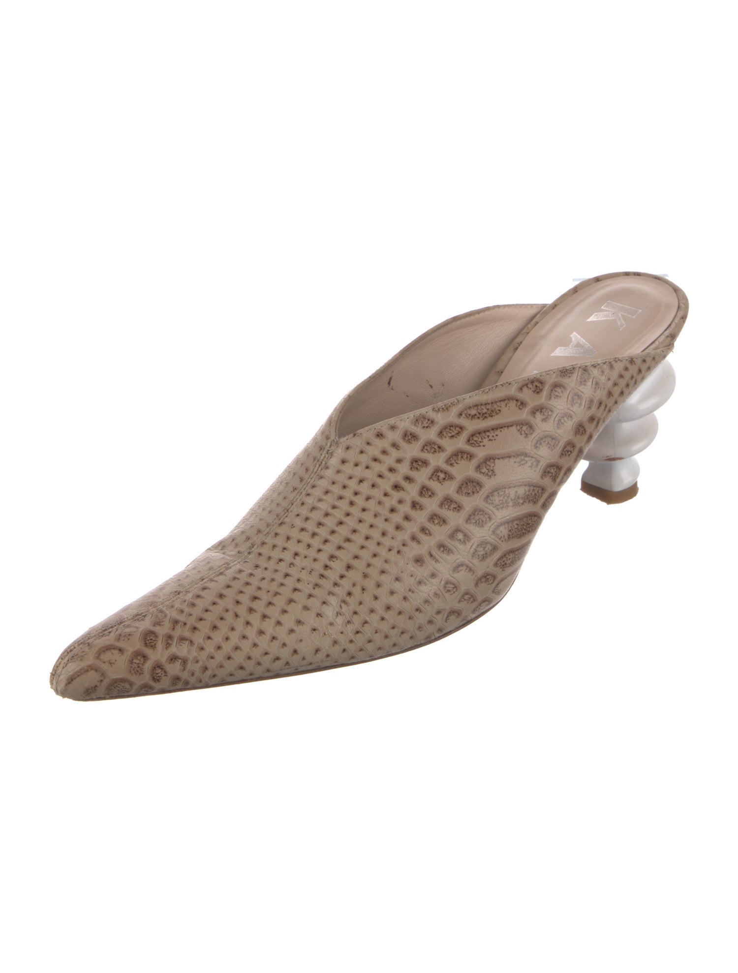 Kalda Leather Animal Print Mules