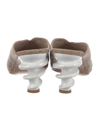 Kalda Leather Animal Print Mules