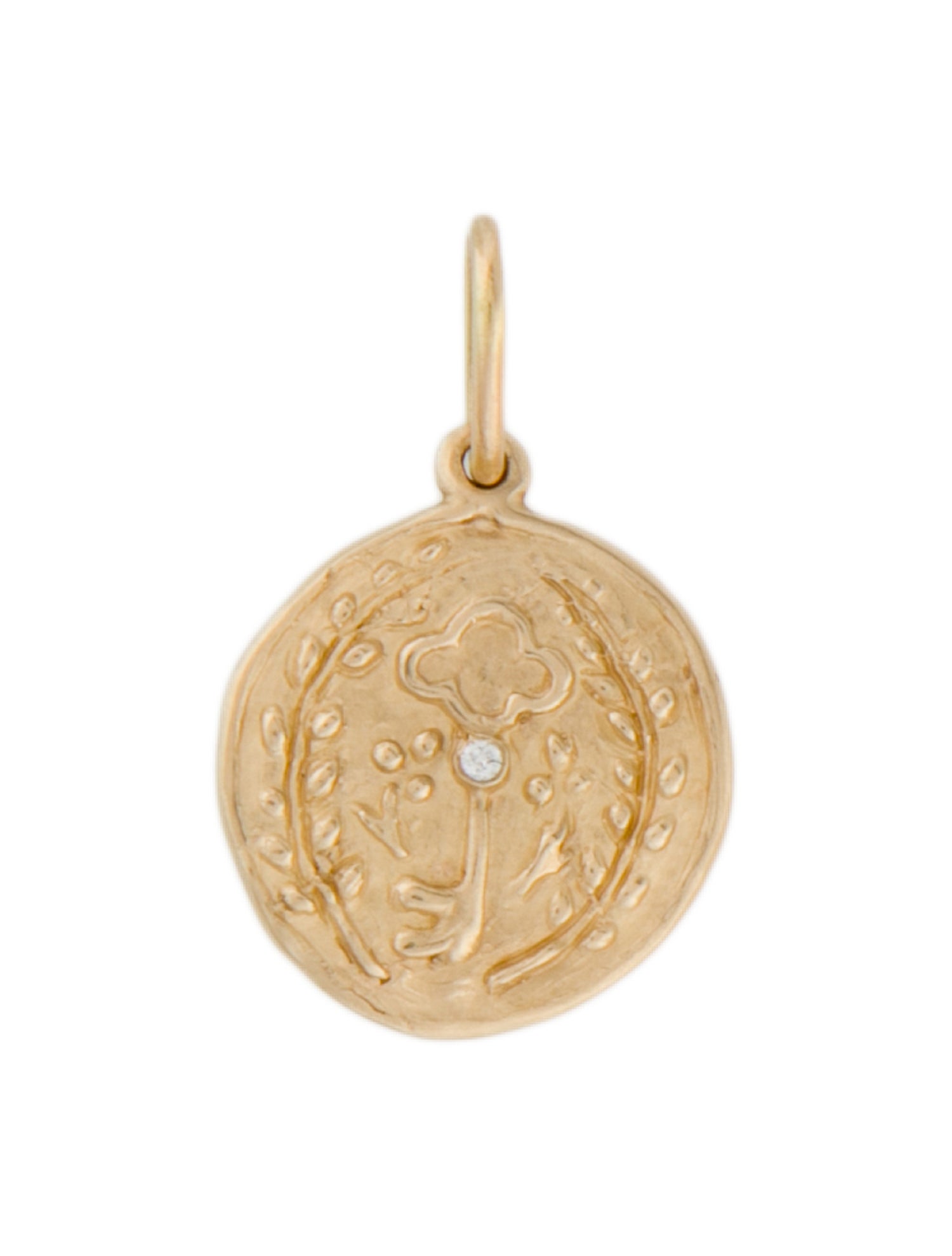 Erica Molinari 14K Diamond Fleur De Lis Pendant